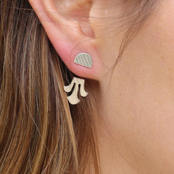 Ear Jackets for Women,925 Silver Earrings,Geometric Stud Earrings,Sterling Silver Stud Earrings,Fashion Earrings,Bohemian Earrings